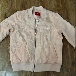 women’s guess pink bomber jacket size s